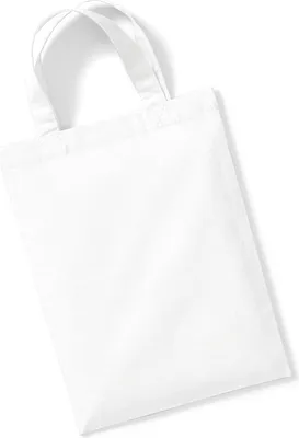 Immagine prodotto di Westford Mill W103 | Borsa party in cotone per la vita 19 x 25 cm - Colore: Bianco - Taglia: Unica
