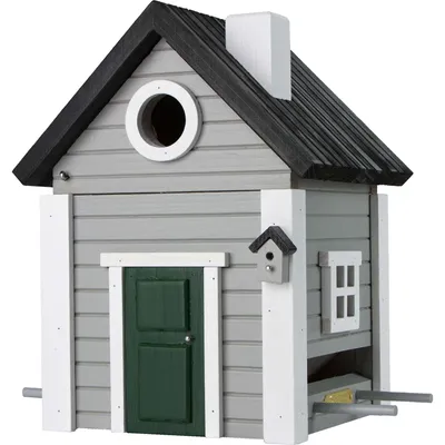 Imagen del producto de Caja nido y comedero para la vida silvestre. Casa gris "Multiholk"