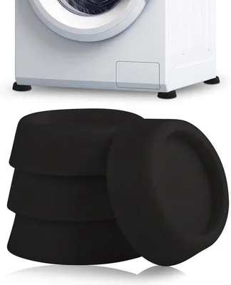Produktbild von Schwimmende Dämpfer für Waschmaschine 4x Trockner 4x Geschirrspüler Vibrationsschutz Accessoire Ersatzteil Dämpfer für Haushaltsgeräte Schwarz