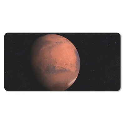 Produktbild von MuchoWow® Schreibtischunterlage Der rote Planet Mars in einer dunklen Umgebung 80x40 cm - XXL Mauspad - Gaming Mauspad