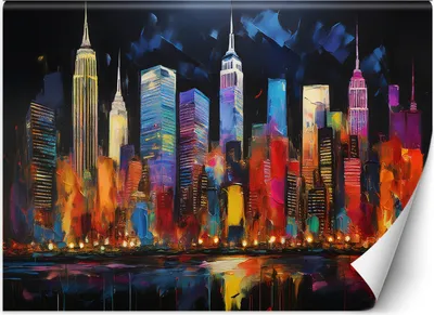 Obrázok produktu pre Vliesová fototapeta Newyorská architektúra Farebné 150x105 cm Feeby Farebné lepidlo je súčasťou dodávky jednoduchá inštalácia