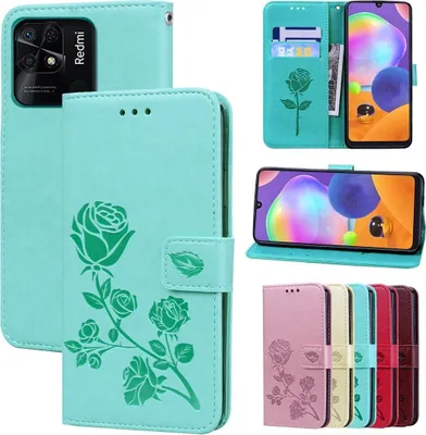 Produktbild von König Design Hülle kompatibel mit Xiaomi Redmi 10C Kunstleder Handyhülle - Handy Case Grün