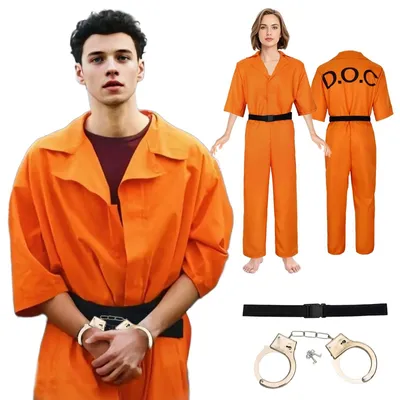 Produktbild von Oranges Gefängnisanzug für Halloween und Karneval