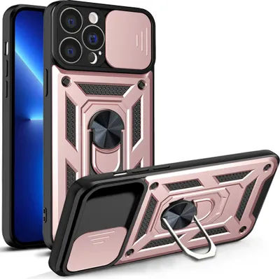 Image de Hybrid Armor Camshield iPhone 13 Pro étui blindé avec protection de l'appareil photo rose