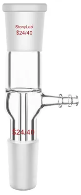 Glasadapter, Vakuumabzweig, 24/40 Schliff, Borosilikatglas