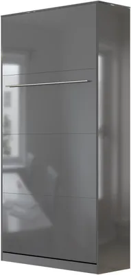 Produktbild von SMARTBett Schrankbett Standard  Anthrazit Hochglanz/Anthrazit Hochglanz 90 Vertikal