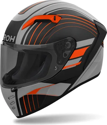 Zdjęcie produktu dla Kask AIROH Connor Achieve Grey Black Orange Matt rozmiar XXL