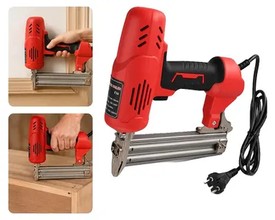 Imagen del producto de Clavadora eléctrica, aleación de aluminio de alta resistencia, funcionamiento eléctrico, diseño ergonómico, construcción ligera, adecuada para el trabajo con madera