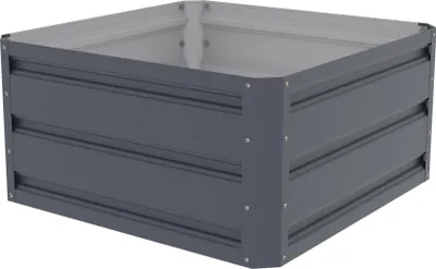 Produktbild von ROJAPLAST Garten-Hochbeet, Blech, 60 x 60 x 30 cm, grau