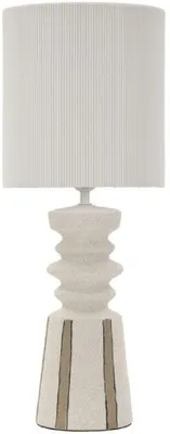 Obrázek produktu pro Stolní lampa Tribal 22,5 x 57 x 22,5 cm železo keramika látka bílá béžová hnědá