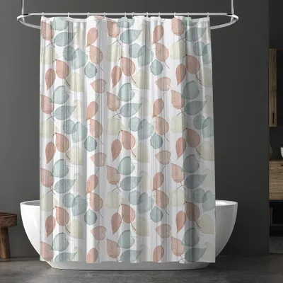 Produktbild von Duschvorhang, schimmelresistent, wasserdicht, schnelltrocknend, waschbar, PEVA-Duschvorhang 180x180 cm mit 12 Duschvorhangringen, Badezimmer-Duschvorhang (B)