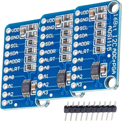 Immagine prodotto di Modulo AZ-Delivery ADS1115 Modulo ADC 16bit 4 canali per Raspberry Pi, 3x ADS1115
