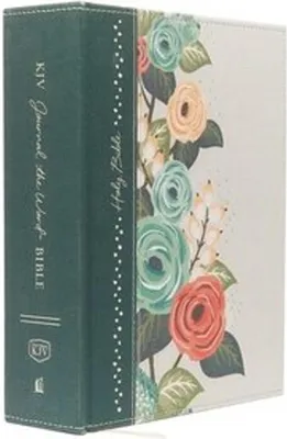 Produktbild von KJV, Journal the Word Bible, Large Print, Green Floral Cloth, Red Letter Edition