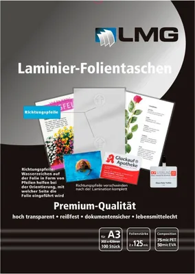Image de LMG Lam.folien A3 125mic,Pfeil (LMGA3-125-PF)