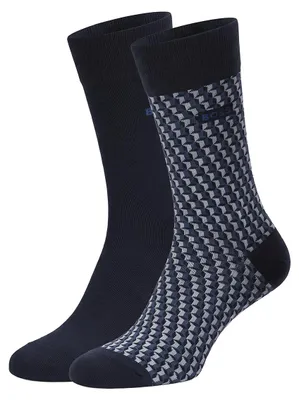 Imagen del producto de Paquete BOSS de 2 pares de calcetines de algodón para hombre, de media caña, modelo 50559422