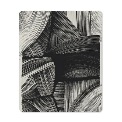 Produktbild von MuchoWow® Mauspad Mousepad Abstrakt - Schwarz - Weiß - Linien 30x40 cm - Mousepads - Maus Mat - Pad - Mausunterlage - Mausmatten