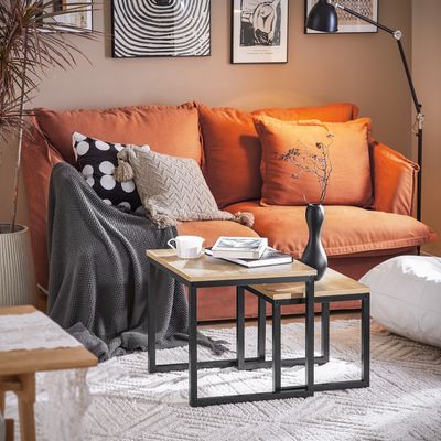 SoBuy FBT42-N Couchtisch 2er set Satztisch Sofatisch Kaffeetisch Beistelltisch