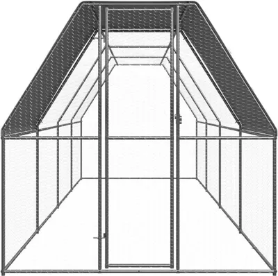 Image de vidaXL Cage à poules d'extérieur 2x8x2 m Acier galvanisé