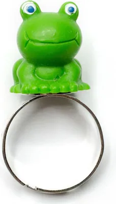 Produktbild von Frosch Ring Miniblings Fingerring Froschkönig Prinzessin Kinderring sitzend