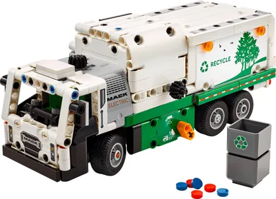 Produktbild von LEGO Technic Mack LR Electric Müllwagen, Müllauto-Modell für Recycling-Rollenspiele, Baubares LKW-Spielzeug für Kinder, Auto-Geschenk für Jungs und Mädchen ab 8 Jahren, die Fahrzeuge lieben 42167