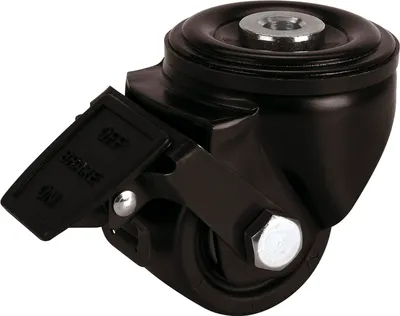 Produktbild von Dörner + Helmer Lenkrolle mit Feststeller ø 50mm - Möbelrolle belastbar bis 300kg, schwarz