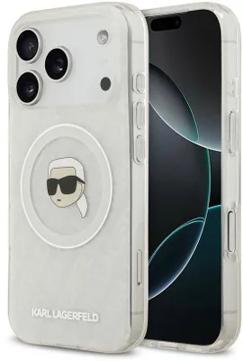 Immagine prodotto di Custodia posteriore Karl Lagerfeld per Apple iPhone 17 Pro - Trasparente