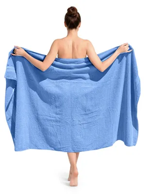 Obrázok produktu pre Saunová osuška 100 x 180 cm, 100% bavlna, modrá, pre saunu