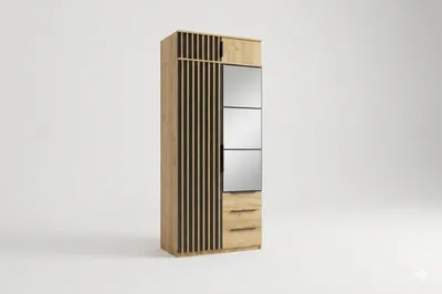 Zdjęcie produktu dla Szafa Sorento z nadstawką, dąb craft złoty – 100 x 61 x 245 cm