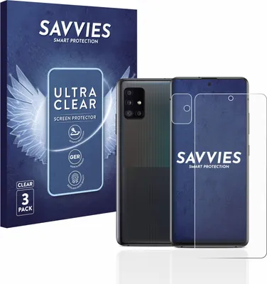 Produktbild von 6x Für Samsung Galaxy A51 5G (Display+Kamera) Schutzfolie Savvies Displayschutz Display Schutz Folie Klar Transparent