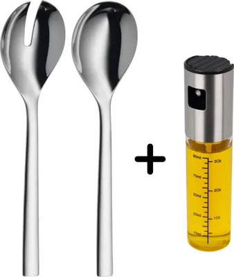 Produktbild von WMF Salatbesteck Nuova 2-teilig - 25 cm - Inklusive Frei Cookinglife Ölsprüher 100 ml