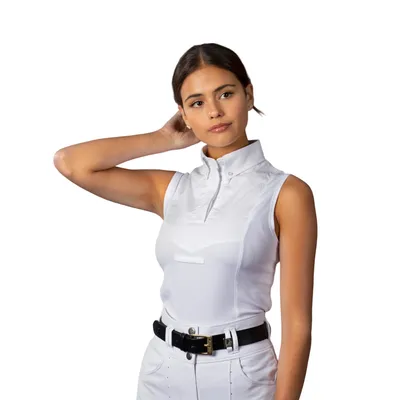 Image de Aubrion - Chemise Passant de Cravate pour Femme Sans Manches ER1885 (S) (Blanc)