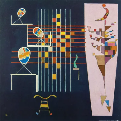 Obrázek produktu pro Wassily Kandinsky Art Print Obraz - Tři oválky, 1942 (70 x 70 cm)
