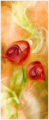 Produktbild von Wallario Memoboard Magnettafel aus Glas, Größe 32 x 80 cm, Motiv Abstrakte Rosen