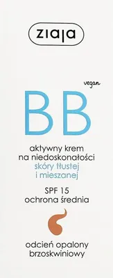 Produktbild von Ziaja BB Cream Fettige und gemischte Haut SPF15 Dunkel