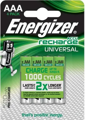 Zdjęcie produktu dla Energizer 7638900306965, Jednorazowa bateria, AAA, Niklowo-metalowo-wodorkowa (NiMH), 1,2 V, 4 szt., Blister