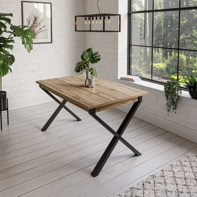 Produktbild von Tisch X ART 125 cm Wotan Eiche