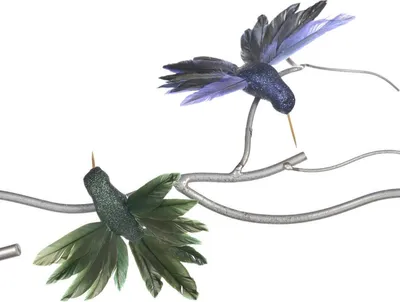 Produktbild von Goodwill Weihnachtsanhänger Kolibri auf Klippe Grün-Blau Voordeelass. Pro 2 x 2 Stück