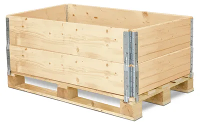 Produktbild von Garronda 2 Stück Holzaufsatzrahmen für Palette Aufbewahrungskiste aus Holz Palettenaufsatzrahmen Holzkiste Natural