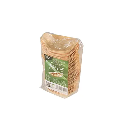 Zdjęcie produktu dla Papstar Fingerfood Schiffchen Holz pure 8,5 x 5,5 cm 50 Stück
