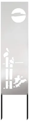 Image de vidaXL Toile de protection visuelle de jardin Argent 32 x 140 cm Acier inoxydable