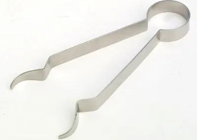 Produktbild von Kohlezange Messing vernickelt Silber Länge 18 cm für Räucherkohle