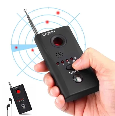 Obrázok produktu pre Detektor kamier a mikrofónov, iUni 308+, Frekvencie 1 MHz-6,5 GHz