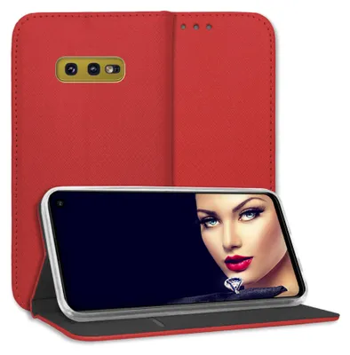 Produktbild von Bookstyle Schutzhülle Klapphülle Schutztasche Etui Cover für Samsung Galaxy S10e (SM-G970 / 5.8'') - Rot