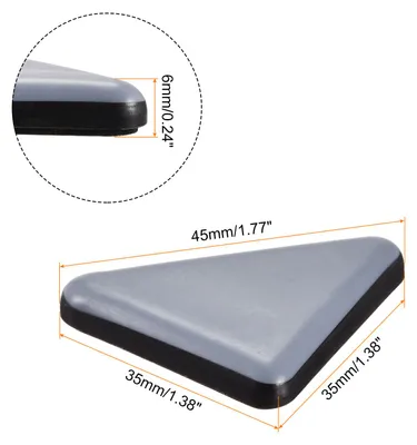 Produktbild von 4 Stš¹ck Dreieck PTFE M?belgleiter, Selbstklebend 45 mm x 35 mm x 35mm fš¹r Holzb?den Keramikfliesen und Teppichb?den