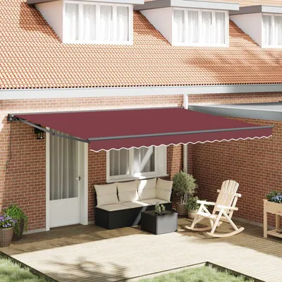 Zdjęcie produktu dla Maison Exclusive – rama markizy w kolorze bordowym, 450 x 300 cm