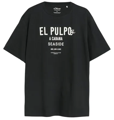 Produktbild von s.Oliver XXL T-Shirt schwarz Frontprint El Pulpo