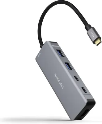 Obrázok produktu pre Nanocable 10.16.1006, Kábel, USB 3.2 Gen 1 (3.1 Gen 1) Type-C, 100 W, Šedá, 4K Ultra HD, 60 Hz