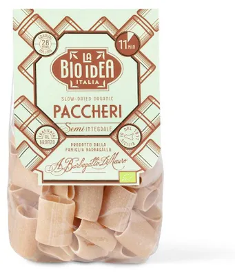 MAKARON (SEMOLINOWY) PACCHERI BIO 375 g - LA BIO IDEA