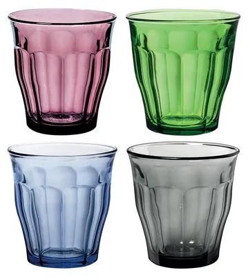 Image de Lot 4 Gobelets 25 Cl Prune / Gris / Marine / Vert - Picardie - Duralex