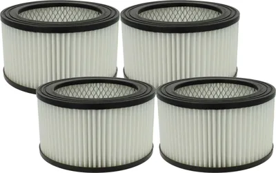 Produktbild von vhbw 4x Staubsaugerfilter kompatibel mit T.I.P. NTAS 1200 Aschesauger - HEPA-Filter Schwarz Weiß